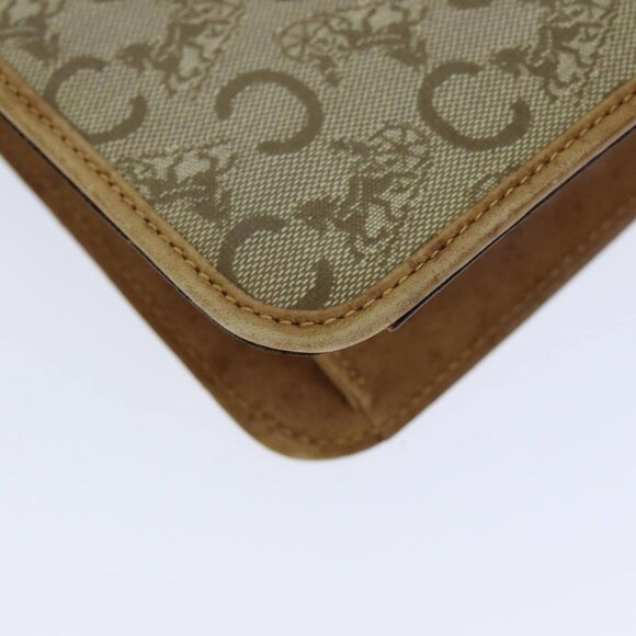 CELINE C Macadam Canvas Shoulder Bag Beige - Picture 12 of 16